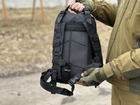 Тактичний рюкзак штурмовий Tactic на 25 л військовий рюкзак Чорний (ta25-black) - зображення 7