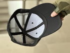 Кепка тактична з липучкою під шеврон Tactic універсальна бейсболка, кепка з лого Каратель чорний (TY-4832-black) - зображення 8