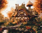Картина по номерам Осенний домик (BS53793) Brushme 40x50 см