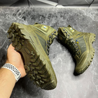 Мужские износостойкие Берцы с патриотическим принтом / Демисезонные ботинки с мембраной хаки размер 44 - изображение 6