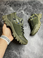 Тактические мужские кроссовки из высококачественного натурального нубука хаки размер 45 - изображение 4