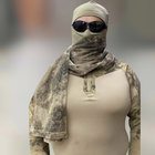 Арафатка военная тактическая, камуфляж, мужской головной платок, шарф летний в сетку прямоугольный - изображение 1