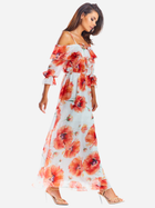 Sukienka trapezowa damska Awama A311 106847 XL Czerwona/Kwiaty (5902360542181) - obraz 5