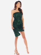 Sukienka damska cekinowa Awama A401 292224 L Zielona (5902360554528) - obraz 4