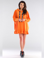 Sukienka dresowa z kapturem damska Awama A419 1132577 One Size Pomarańczowa (5902360554979) - obraz 3