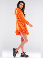 Sukienka dresowa z kapturem damska Awama A419 1132577 One Size Pomarańczowa (5902360554979) - obraz 4