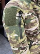 Армійська Кофта флісова Special, тепла, розмір S, Мультикам, шеврони та кишені на рукавах - зображення 4