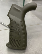 Рукоятка пістолетна прогумована для AR15 DLG TACTICAL (DLG-106), колір Олива, з відсіком, "бобровий хвіст" - зображення 4