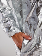 Куртка демісезонна подовжена з капюшоном жіноча Awama A338 106912 SM Silver (5902360547001) - зображення 6