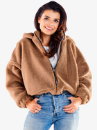 Куртка демісезонна коротка з капюшоном жіноча Awama A533 1220760 SM Brown (5902360565753) - зображення 1