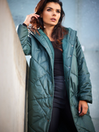 Куртка демісезонна довга з капюшоном жіноча Awama A542 1220783 L-XL Green (5902360573949) - зображення 7