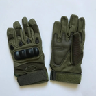 Тактические палые перчатки (олива) (размер XL) - изображение 3