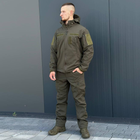 Костюм мужской на флисе Куртка + Брюки / Утепленная форма Softshell олива размер 3XL - изображение 4