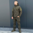 Чоловічий Костюм на флісі Куртка + Штани / Утеплена форма Softshell олива розмір XL - зображення 4