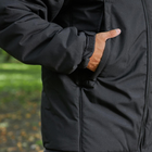 Чоловіча зимова Куртка Thermo-Loft на флісі із Липучками під шеврони чорна розмір M - зображення 5