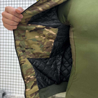 Чоловіча демісезонна Куртка ріп-стоп на синтепоні зелений мультикам розмір XL - зображення 4