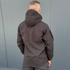 Костюм мужской на флисе Куртка + Брюки / Утепленная форма Softshell черная размер L - изображение 3