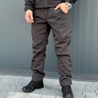 Костюм мужской на флисе Куртка + Брюки / Утепленная форма Softshell черная размер S - изображение 8