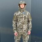 Костюм мужской на флисе Куртка + Брюки / Утепленная форма Softshell пиксель размер M - изображение 5