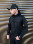 Чоловіча Флісова Куртка з Захисними накладками та вентиляційними пазухами чорна розмір 3XL - зображення 2