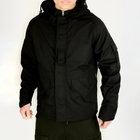 Чоловіча демісезонна Куртка з капюшоном ріп-стоп на силіконі до -15°C чорна розмір M - зображення 1