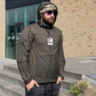Мужская летняя Куртка от солнца / Легкая Ветровка с капюшоном хаки размер S - изображение 3