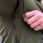 Зимний мужской Костюм SoftShell на флисе / Водонепроницаемый Комплект Куртка с капюшоном + Брюки хаки размер M - изображение 6
