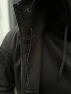 Чоловіча Куртка з капюшоном SoftShell на флісі чорна розмір M - зображення 5
