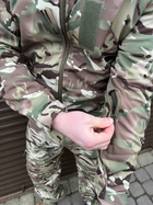 Щільна чоловіча Куртка з капюшоном Combat SoftShell на флісі мультикам розмір 46 - зображення 5
