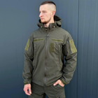 Мужская Куртка Softshell с Флисовой подкладкой олива / Демисезонная верхняя одежда размер S - изображение 1