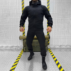 Мужской демисезонный Костюм Куртка + Брюки / Полевая форма Softshell с системой Вентиляции черная размер XL - изображение 1