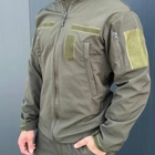 Мужская Куртка Softshell с Флисовой подкладкой олива / Демисезонная верхняя одежда размер XL - изображение 5