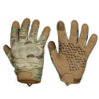 Плотные сенсорные перчатки CamoTec на флисе с усиленными накладками мультикам размер M - изображение 1