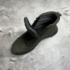 Мужские крепкие Ботинки с мембраной / Нубуковые Берцы на протекторной подошве хаки размер 43 - изображение 8