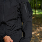 Мужской демисезонный Костюм Куртка + Брюки / Полевая форма Softshell с Липучками под Шевроны черная размер S - изображение 5