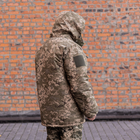 Мужская зимняя Куртка рип-стоп с меховой подкладкой / Бушлат с капюшоном пиксель размер 48 - изображение 5
