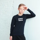 Лонгслив для мальчика GBI Teens Don't touch Синий 140 (13752)