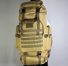 Рюкзак тактичний 80 літрів ЗСУ водостійкий , військовий рюкзак Oxford 600D Койот - зображення 3