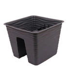 Горщик балконний FormPlastic Цукру кашпо на перила-27 антрацит (4450-014)
