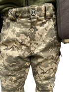 Статутні тактичні зимові військові штани на шерстипоні піксель ММ-14, ШВВЗ з утеплювачем 54/6 - зображення 3