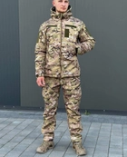 Військова тактична форма софтшелл (Soft Shell) мультикам, тепла демісезонна форма костюм Мультикам Softshell демісезонна військова форма Multicam XXXL - зображення 14