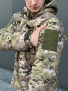 Военная тактическая форма софтшелл (Soft Shell) мультикам, демисезонная теплая форма костюм Мультикам Softshell демисезонная военная форма Multicam L - изображение 6