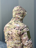 Військова тактична форма софтшелл (Soft Shell) мультикам, тепла демісезонна форма костюм Мультикам Softshell демісезонна військова форма Multicam XXL - зображення 11