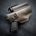 Кобура для Glock 19 поясная на скобе тёмная олива (GL19003) - изображение 3