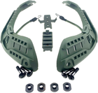 Крепление Рейки на шлем ACH MICH 2000 + планка Пикатини + крепеж Wing-Loc Олива - изображение 1