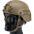 Крепление Рейки на шлем ACH MICH 2000 + планка Пикатини + крепеж Wing-Loc Койот - изображение 7