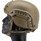 Крепление Рейки на шлем ACH MICH 2000 + планка Пикатини + крепеж Wing-Loc Койот - изображение 10