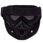 Тактическая маска защитная пол-лица SP-Sport MT-009-BKS черный серебряные линзы - изображение 7
