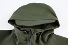 Водонепроникна Дихаюча Тепла Тактична Фліска-Куртка Softshell 3XL Олива - зображення 5