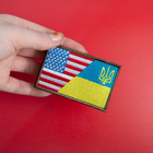 Шеврон на липучці прапор Україна та США 5,3х8,4 см - зображення 4